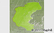 Physical 3D Map of Kabalebo, semi-desaturated