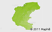 Physical 3D Map of Kabalebo, single color outside