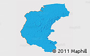 Political 3D Map of Kabalebo, cropped outside