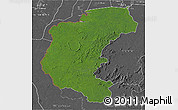 Satellite 3D Map of Kabalebo, desaturated