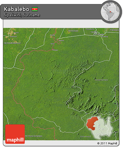 Satellite 3D Map of Kabalebo