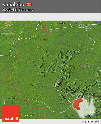 Satellite 3D Map of Kabalebo