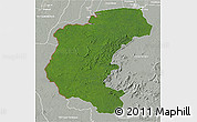 Satellite 3D Map of Kabalebo, lighten, semi-desaturated