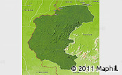 Satellite 3D Map of Kabalebo, physical outside