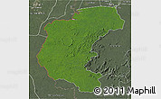 Satellite 3D Map of Kabalebo, semi-desaturated