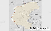 Shaded Relief 3D Map of Kabalebo, desaturated