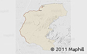 Shaded Relief 3D Map of Kabalebo, lighten, desaturated