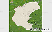 Shaded Relief 3D Map of Kabalebo, satellite outside