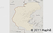 Shaded Relief 3D Map of Kabalebo, semi-desaturated