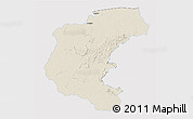 Shaded Relief 3D Map of Kabalebo, single color outside