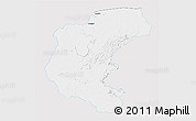 Silver Style 3D Map of Kabalebo, single color outside