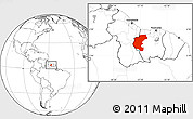 Blank Location Map of Kabalebo
