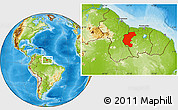 Physical Location Map of Kabalebo