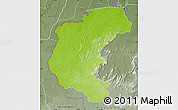 Physical Map of Kabalebo, semi-desaturated