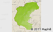 Physical Map of Kabalebo, shaded relief outside