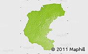 Physical Map of Kabalebo, single color outside