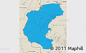 Political Map of Kabalebo, shaded relief outside