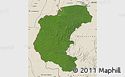 Satellite Map of Kabalebo, shaded relief outside