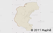 Shaded Relief Map of Kabalebo, cropped outside