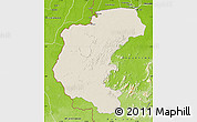 Shaded Relief Map of Kabalebo, physical outside