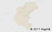 Shaded Relief Map of Kabalebo, single color outside