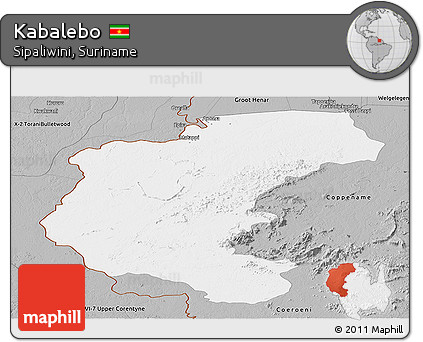 Gray Panoramic Map of Kabalebo