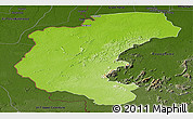 Physical Panoramic Map of Kabalebo, darken