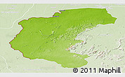 Physical Panoramic Map of Kabalebo, lighten