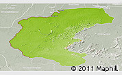 Physical Panoramic Map of Kabalebo, lighten, semi-desaturated