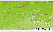 Physical Panoramic Map of Kabalebo