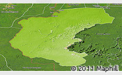 Physical Panoramic Map of Kabalebo, satellite outside