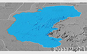Political Panoramic Map of Kabalebo, desaturated