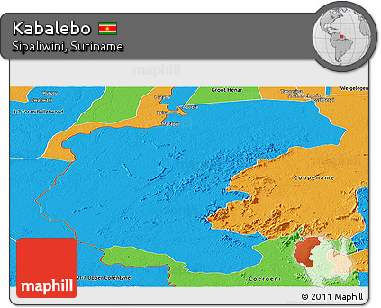 Political Panoramic Map of Kabalebo