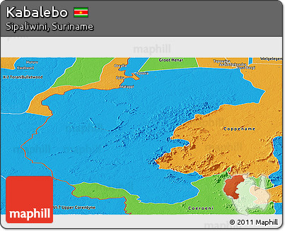 Political Panoramic Map of Kabalebo