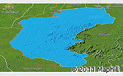 Political Panoramic Map of Kabalebo, satellite outside