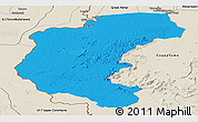 Political Panoramic Map of Kabalebo, shaded relief outside