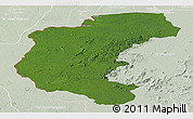 Satellite Panoramic Map of Kabalebo, lighten