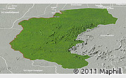 Satellite Panoramic Map of Kabalebo, lighten, semi-desaturated