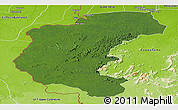 Satellite Panoramic Map of Kabalebo, physical outside