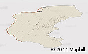Shaded Relief Panoramic Map of Kabalebo, cropped outside