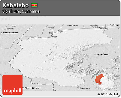 Silver Style Panoramic Map of Kabalebo