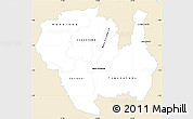 Classic Style Simple Map of Sipaliwini, single color outside