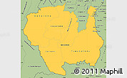 Savanna Style Simple Map of Sipaliwini