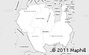 Silver Style Simple Map of Sipaliwini