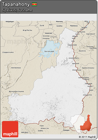 Classic Style 3D Map of Tapanahony