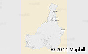 Classic Style 3D Map of Tapanahony, single color outside