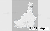 Gray 3D Map of Tapanahony, single color outside