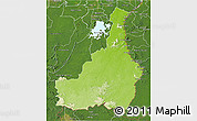 Physical 3D Map of Tapanahony, satellite outside