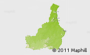 Physical 3D Map of Tapanahony, single color outside