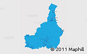 Political 3D Map of Tapanahony, single color outside